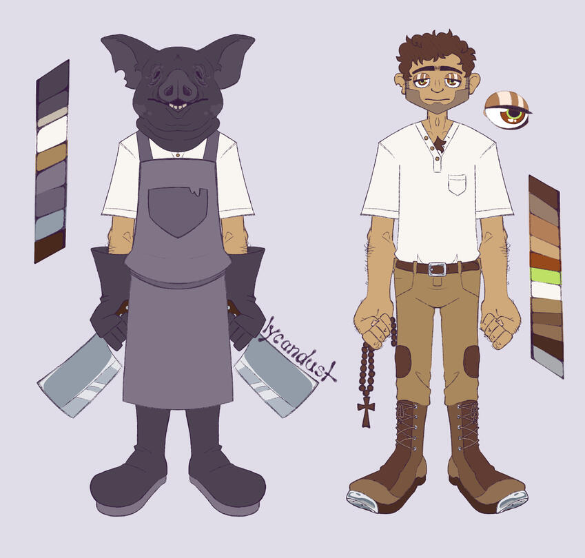 Lined ref sheet + outfit
